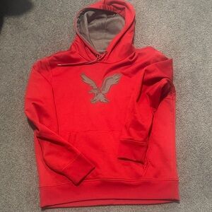 American Eagle Outfitters Red Hoodie with Eagle Logo